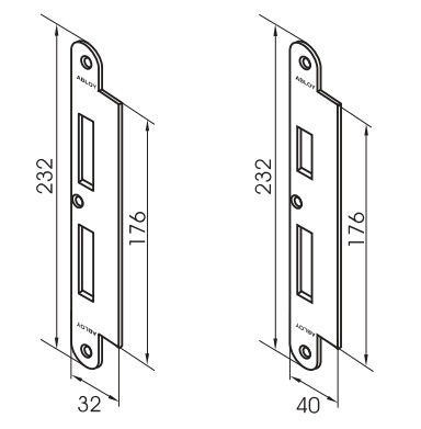 Abloy EA322 Ответная планка