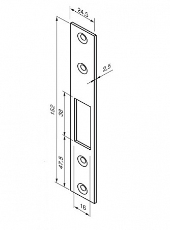 Abloy 4614 запорная планка