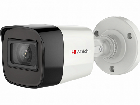 HiWatch DS-T520 (С) (3.6) 5Mp Уличная цилиндрическая видеокамера, 1/2.5&quot; CMOS, 80°, 2592x1944@20к/с, 2560x1440/1920x1080@25к/с, ИК-фильтр, 0.01 Лк@F1.2, OSD/DWDR/BLC/DNR, видеовыход: 1хHD-TVI, EXIR-подсветка до 40м, DC12V±15%, 5Вт, -40 до +60°С, IP68
